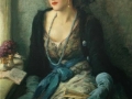 1920un-Fernand Toussaint Femme élégante à l'opéra