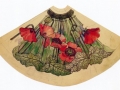 Fan-shaped Poppy Watercolor Study, designed by Clara Driscoll, watercolored by Alice Gouvy
